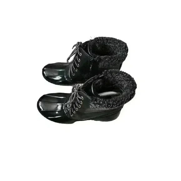 Nature Breeze Womens Winter Boots Mid Calf Waterproof Faux Fur Black Size 3 - Picture 3 of 10